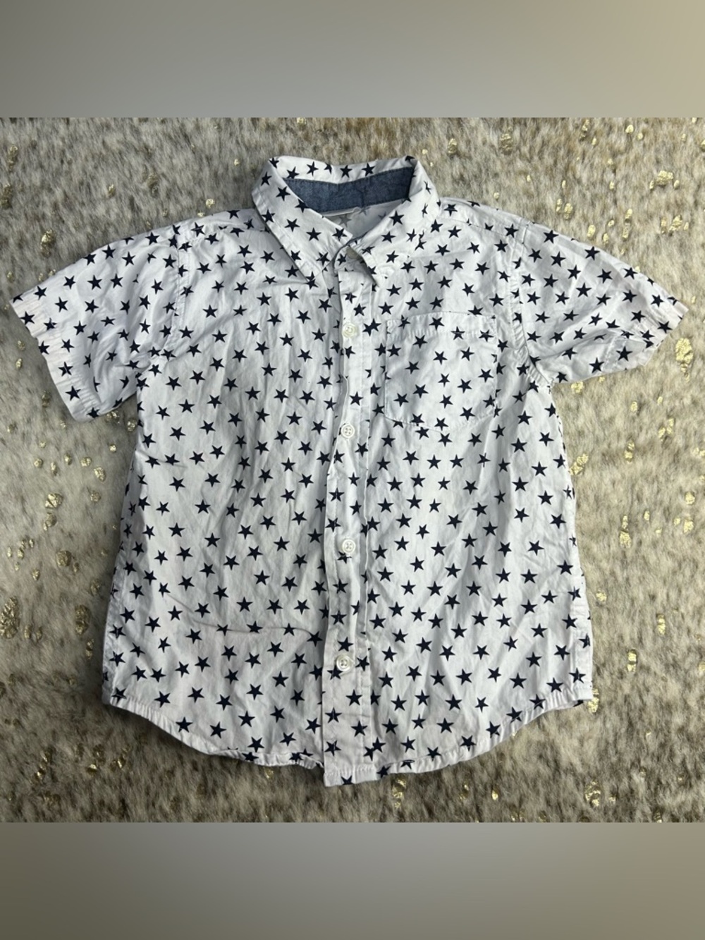 5 for $25🔥Gymboree Star Print White Button Front Shirt 2T
